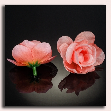 Róża główka 12 szt 4 cm Coral